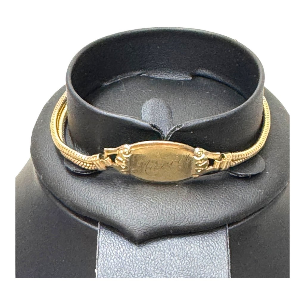 Vintage Forstner 1/20 12kt Gf Personalized Id Bracelet Mariel Antique Keepsake